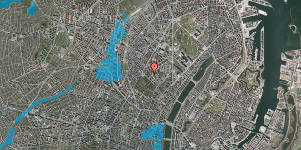 Oversvømmelsesrisiko fra vandløb på Prinsesse Charlottes Gade 18, st. tv, 2200 København N