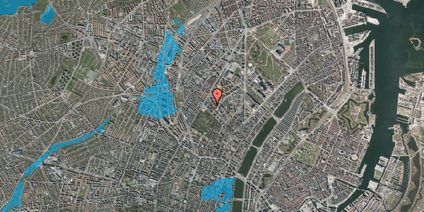 Oversvømmelsesrisiko fra vandløb på Prinsesse Charlottes Gade 30, 4. , 2200 København N