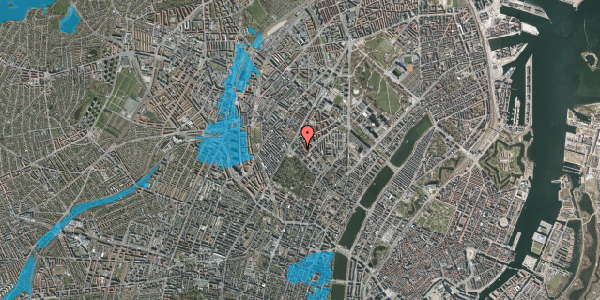 Oversvømmelsesrisiko fra vandløb på Prinsesse Charlottes Gade 41, 4. th, 2200 København N