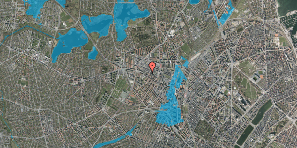 Oversvømmelsesrisiko fra vandløb på Provstevej 3A, 3. tv, 2400 København NV