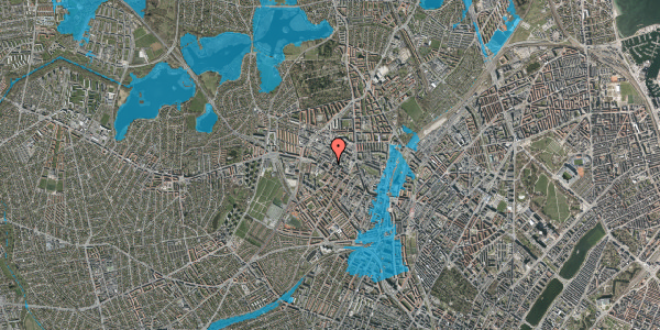 Oversvømmelsesrisiko fra vandløb på Provstevej 3B, 2. tv, 2400 København NV
