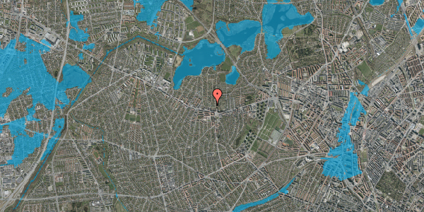 Oversvømmelsesrisiko fra vandløb på Præstegårds Allé 4, 2700 Brønshøj