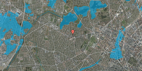 Oversvømmelsesrisiko fra vandløb på Præstegårds Allé 15, 2700 Brønshøj