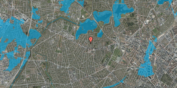 Oversvømmelsesrisiko fra vandløb på Præstegårds Allé 22, st. th, 2700 Brønshøj