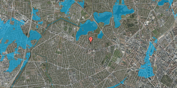 Oversvømmelsesrisiko fra vandløb på Præstegårds Allé 30, 1. th, 2700 Brønshøj