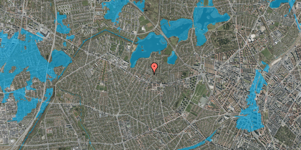 Oversvømmelsesrisiko fra vandløb på Præstegårds Allé 35, 2700 Brønshøj