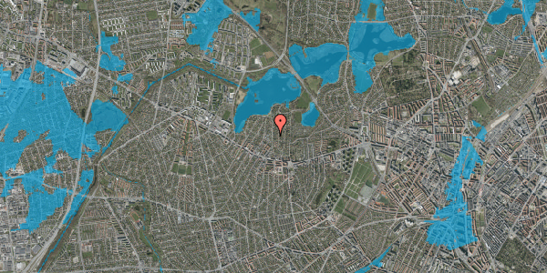 Oversvømmelsesrisiko fra vandløb på Præstegårds Allé 36, 2700 Brønshøj