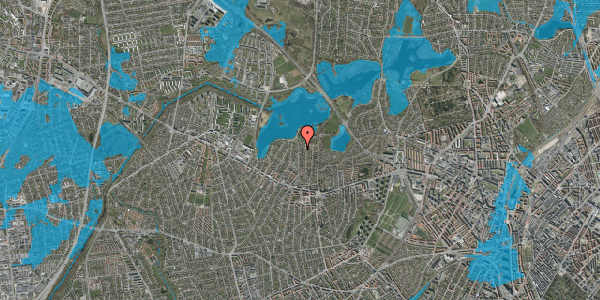 Oversvømmelsesrisiko fra vandløb på Præstegårds Allé 54, 2700 Brønshøj