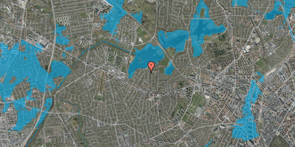 Oversvømmelsesrisiko fra vandløb på Præstegårds Allé 61, 2700 Brønshøj
