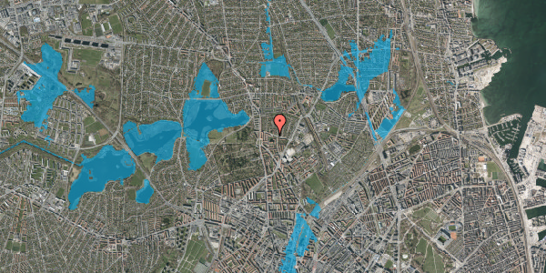 Oversvømmelsesrisiko fra vandløb på På Bjerget 36, st. tv, 2400 København NV