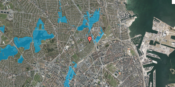 Oversvømmelsesrisiko fra vandløb på Ramløsevej 1, st. th, 2100 København Ø