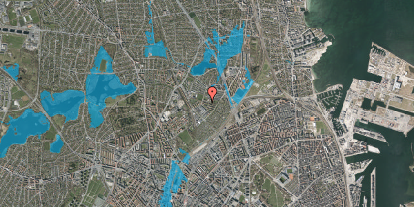 Oversvømmelsesrisiko fra vandløb på Ramløsevej 21, 1. tv, 2100 København Ø