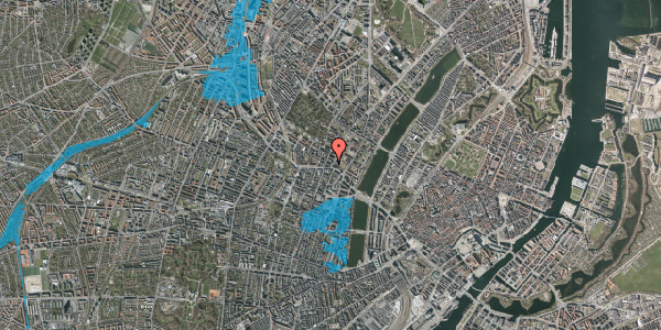 Oversvømmelsesrisiko fra vandløb på Rantzausgade 2, 1. th, 2200 København N