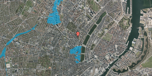 Oversvømmelsesrisiko fra vandløb på Rantzausgade 6, 2. th, 2200 København N