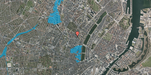 Oversvømmelsesrisiko fra vandløb på Rantzausgade 9, 3. tv, 2200 København N