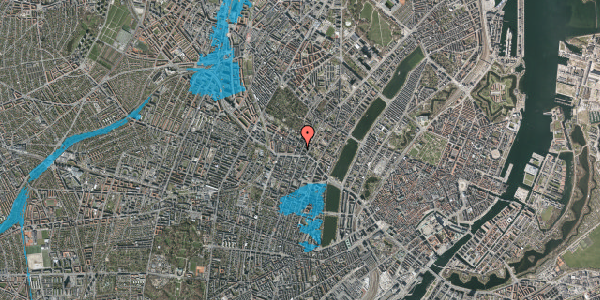 Oversvømmelsesrisiko fra vandløb på Rantzausgade 10, st. 2, 2200 København N