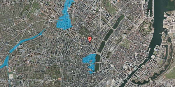 Oversvømmelsesrisiko fra vandløb på Rantzausgade 18, 5. tv, 2200 København N