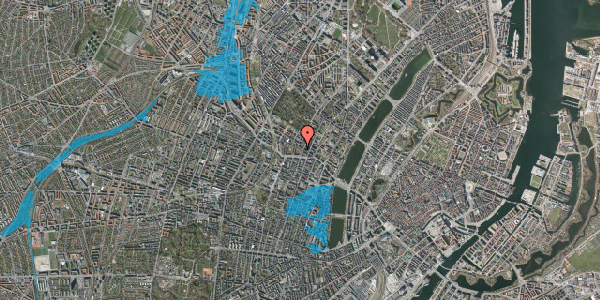 Oversvømmelsesrisiko fra vandløb på Rantzausgade 21B, 1. tv, 2200 København N