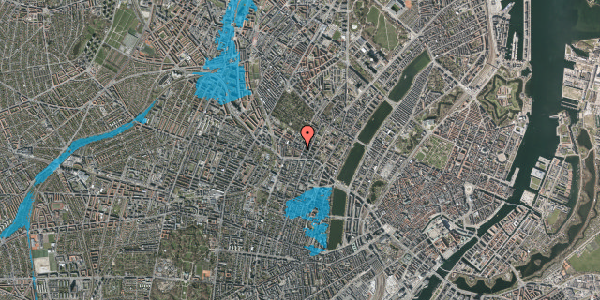 Oversvømmelsesrisiko fra vandløb på Rantzausgade 22A, 2. 3, 2200 København N