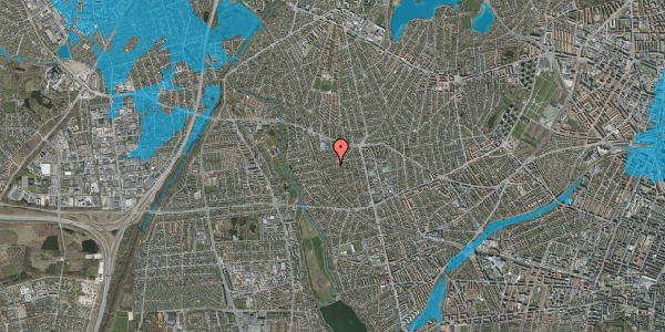 Oversvømmelsesrisiko fra vandløb på Raunstrupvej 6, 2720 Vanløse