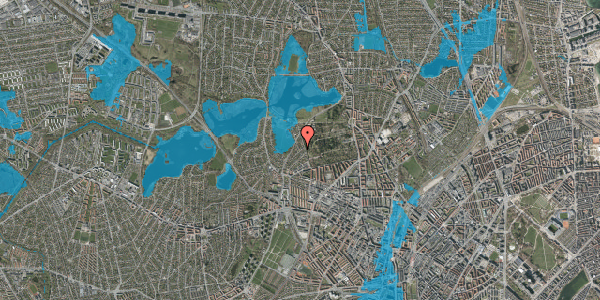 Oversvømmelsesrisiko fra vandløb på Ravneholmsvej 13, 2400 København NV