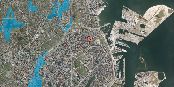 Oversvømmelsesrisiko fra vandløb på Reersøgade 17, 1. tv, 2100 København Ø