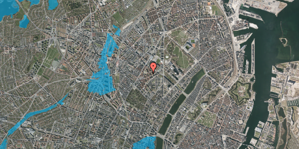 Oversvømmelsesrisiko fra vandløb på Refsnæsgade 39, 3. tv, 2200 København N