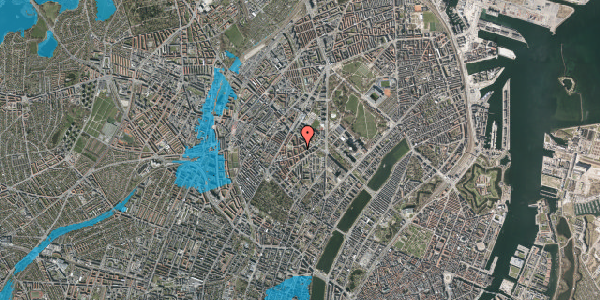Oversvømmelsesrisiko fra vandløb på Refsnæsgade 40, st. th, 2200 København N