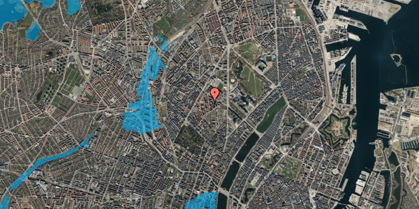 Oversvømmelsesrisiko fra vandløb på Refsnæsgade 40, 1. tv, 2200 København N