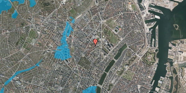 Oversvømmelsesrisiko fra vandløb på Refsnæsgade 44, 2. th, 2200 København N