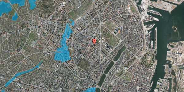 Oversvømmelsesrisiko fra vandløb på Refsnæsgade 52, st. 3, 2200 København N