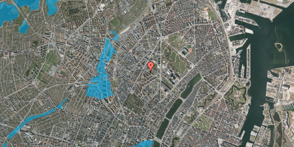 Oversvømmelsesrisiko fra vandløb på Refsnæsgade 54, st. 2, 2200 København N