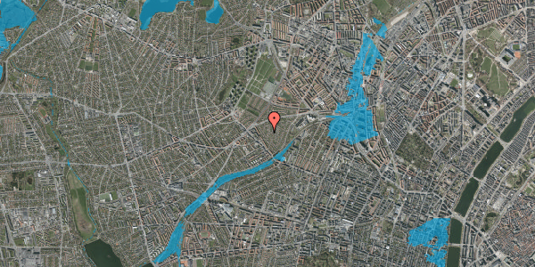 Oversvømmelsesrisiko fra vandløb på Reinettevej 14, 2400 København NV