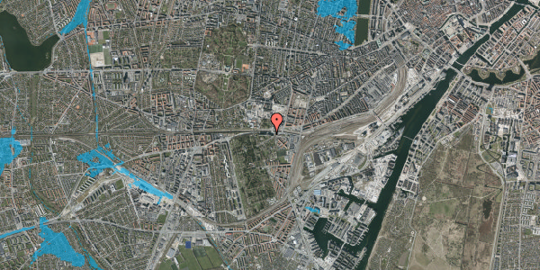 Oversvømmelsesrisiko fra vandløb på Rektorparken 1, 4. 401, 2450 København SV