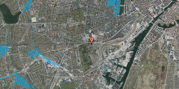 Oversvømmelsesrisiko fra vandløb på Rektorparken 12, 3. tv, 2450 København SV