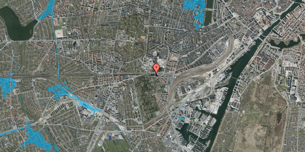 Oversvømmelsesrisiko fra vandløb på Rektorparken 16, 9. tv, 2450 København SV