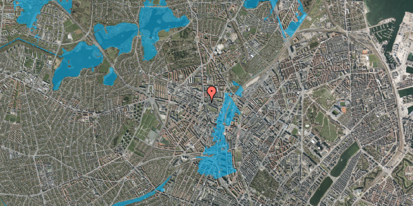 Oversvømmelsesrisiko fra vandløb på Rentemestervej 18, 1. th, 2400 København NV
