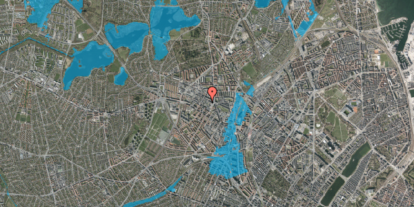Oversvømmelsesrisiko fra vandløb på Rentemestervej 21A, 2. 3, 2400 København NV