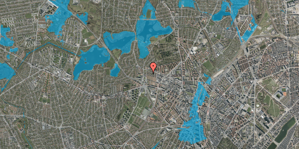 Oversvømmelsesrisiko fra vandløb på Rentemestervej 104, 1. , 2400 København NV