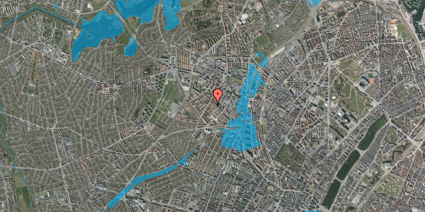 Oversvømmelsesrisiko fra vandløb på Ringduestien 10, st. th, 2400 København NV