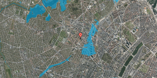 Oversvømmelsesrisiko fra vandløb på Ringduestien 12, 1. th, 2400 København NV