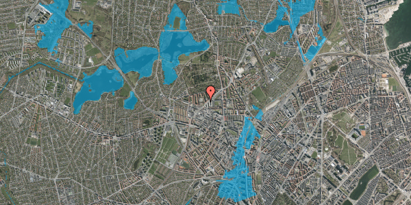 Oversvømmelsesrisiko fra vandløb på Ringertoften 2, 2. tv, 2400 København NV