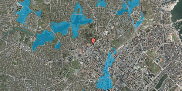 Oversvømmelsesrisiko fra vandløb på Ringertoften 6, 2. tv, 2400 København NV