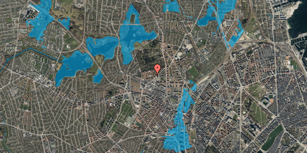 Oversvømmelsesrisiko fra vandløb på Ringertoften 8, 3. tv, 2400 København NV