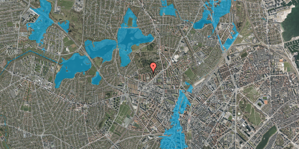 Oversvømmelsesrisiko fra vandløb på Ringertoften 28, st. th, 2400 København NV