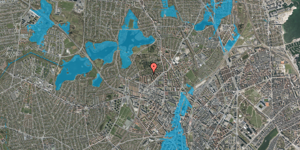 Oversvømmelsesrisiko fra vandløb på Ringertoften 36, 1. tv, 2400 København NV