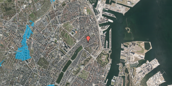 Oversvømmelsesrisiko fra vandløb på Ringstedgade 4, st. tv, 2100 København Ø