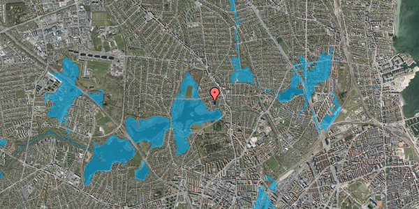Oversvømmelsesrisiko fra vandløb på Rismosevej 1, 2400 København NV