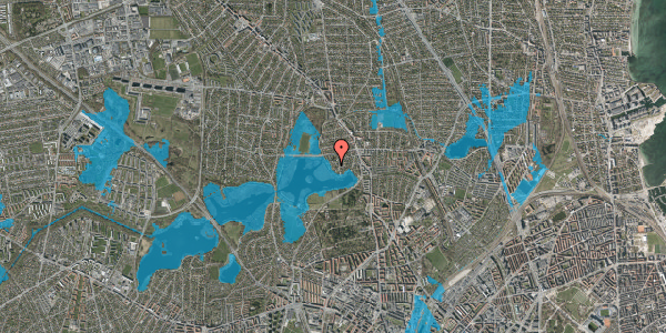 Oversvømmelsesrisiko fra vandløb på Rismosevej 9, 2400 København NV
