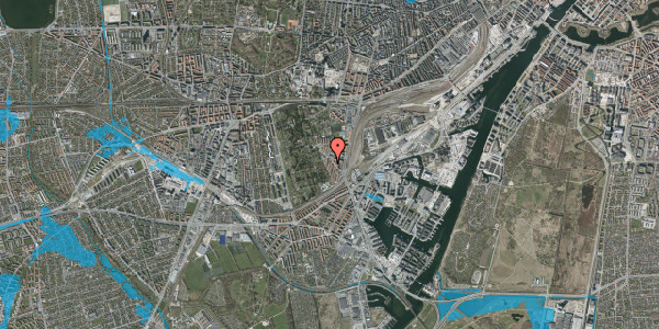 Oversvømmelsesrisiko fra vandløb på H.V. Rolsteds Vej 10, 4. th, 2450 København SV